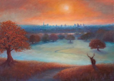 City View London fra Richmond Park), 2017, af Unbekannt Unbekannt